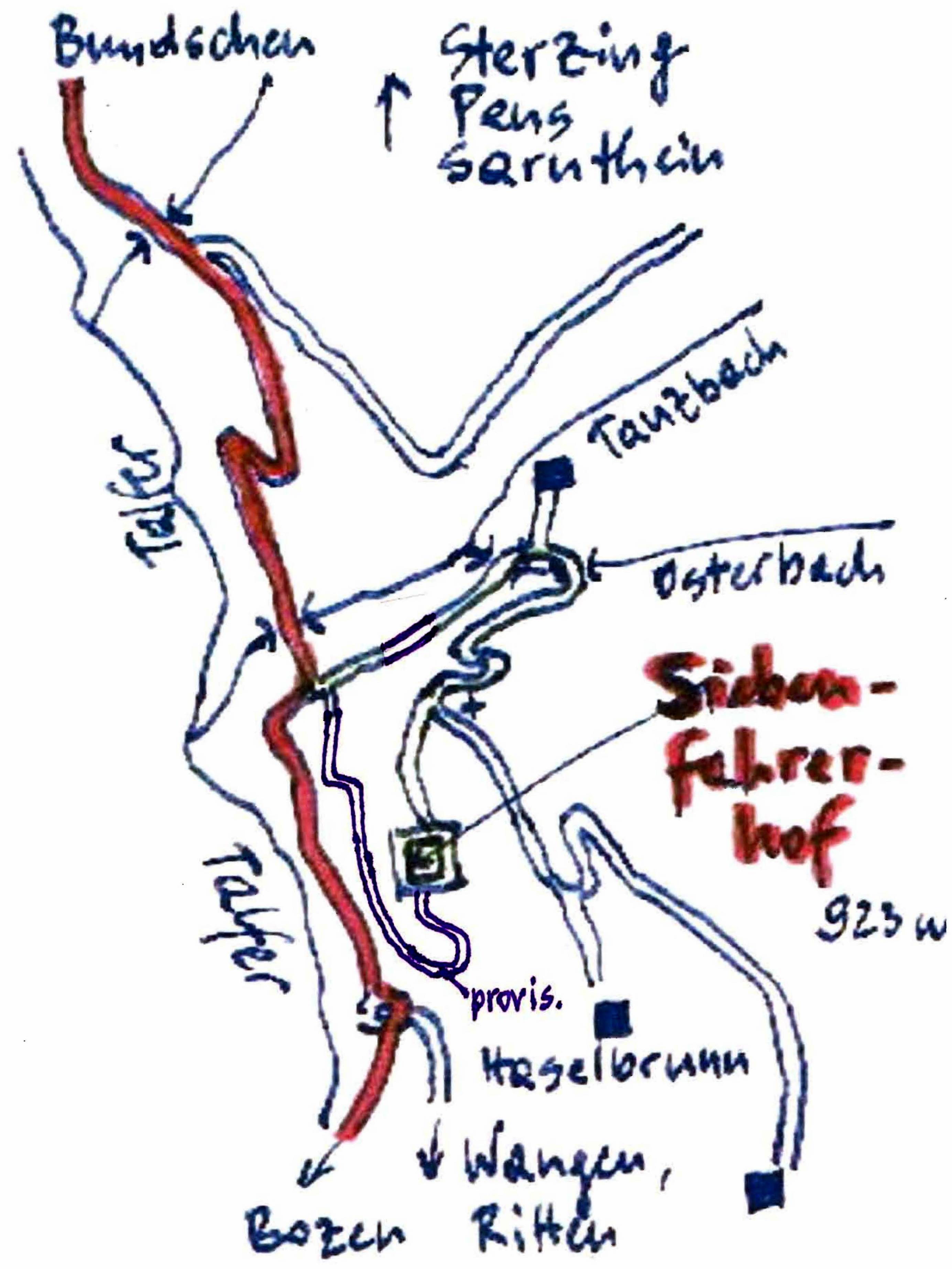 Anfahrskizze Siebenfahr